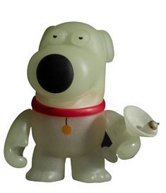 Family Guy - Brian SDCC Edition figure, produced by Kidrobot. Front view.