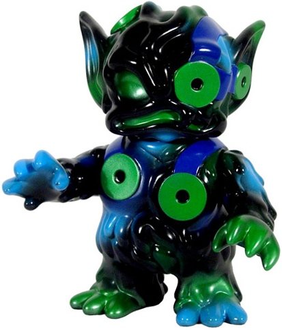 Ooze Bat - Black figure by Chanmen, produced by Super7. Front view.