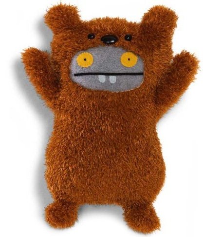Babo Bear - Uglyverse figure by David Horvath X Sun-Min Kim, produced by Pretty Ugly Llc.. Front view.