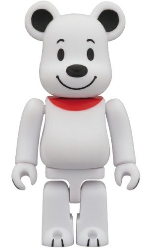 Snoopy Be@rbrick 100% figure by Charles M. Schulz, produced by Medicom Toy. Front view.