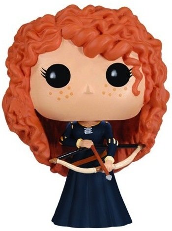 Merida figure by Disney, produced by Funko. Front view.