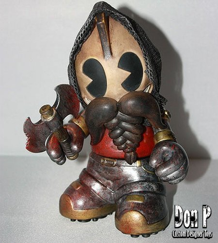 KidMedieval figure by Don P, produced by Kidrobot. Front view.