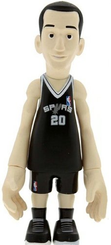 Manu Ginobili - Black figure by Coolrain, produced by Mindstyle. Front view.