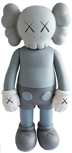 5YL Companion - Mono  figure by Kaws, produced by Medicom Toy. Front view.