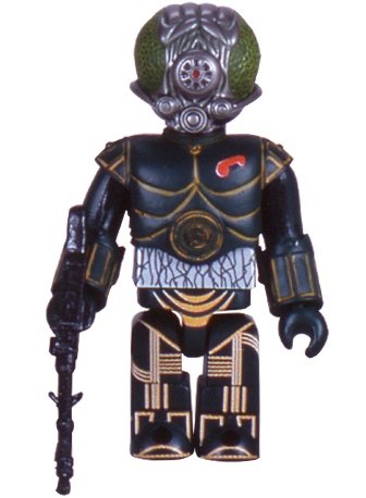 Kubrick Star Wars 4-Lom figure by Lucasfilm Ltd., produced by Medicom Toy. Front view.
