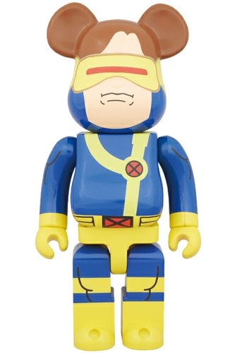 Cyclops Be@rbrick 400% figure by Marvel, produced by Medicom Toy. Front view.