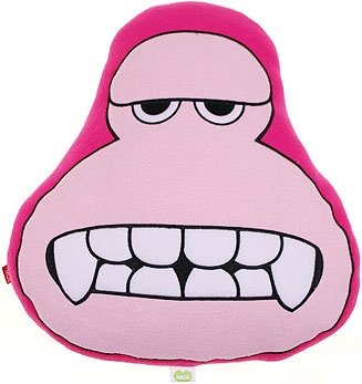 King Ken Plush - Shocking Pink figure by James Jarvis, produced by Amos Toys. Front view.