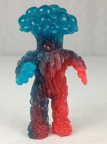 Mushroom People Attack!! Translucent Seashore/Red figure by Barry Allen, produced by Gorgoloid. Front view.