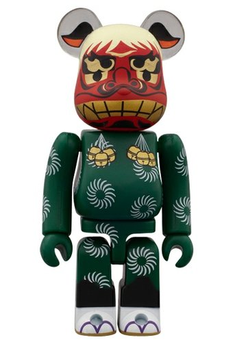 Shishimai Lion Be@rbrick 100% figure, produced by Medicom Toy. Front view.