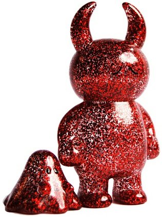 Uamou & Boo - Sad (Red Lamé) figure by Ayako Takagi. Front view.