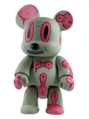 White Bear Ox-op figure by Gary Baseman, produced by Toy2R. Front view.