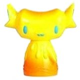 Fenton - Yellow figure by Brian Flynn, produced by Super7. Front view.