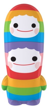 Buddy Chub Mimobot figure by Friends With You, produced by Mimoco. Front view.