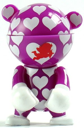 Valentines Day - Purple figure by Darren Gan, produced by Play Imaginative. Front view.