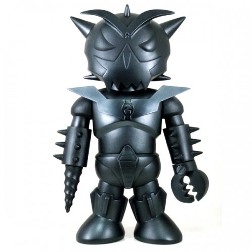 Toyer Enemy - Silver Black figure by Frank Kozik, produced by Toy2R. Front view.