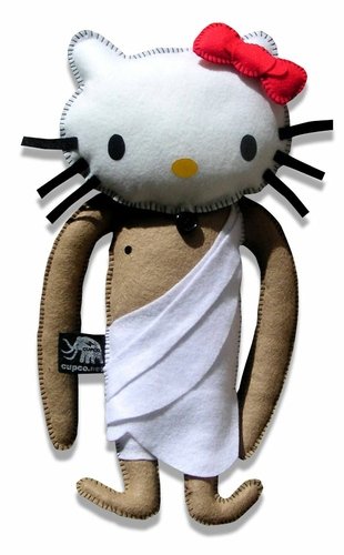 Gandhi Kitty figure by Cupco, produced by Cupco. Front view.