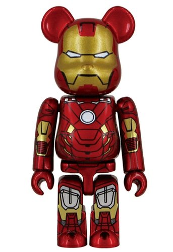 Iron Man Mark VII Be@rbrick 100% figure by Marvel, produced by Medicom Toy. Front view.