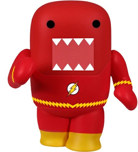 Domo Flash figure by Dc Comics, produced by Funko. Front view.