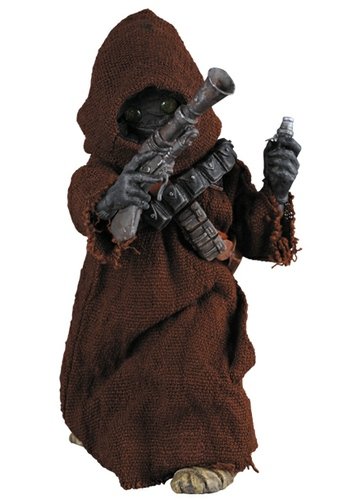Jawa - VCD No.129 figure by Lucasfilm Ltd., produced by Medicom Toy. Front view.