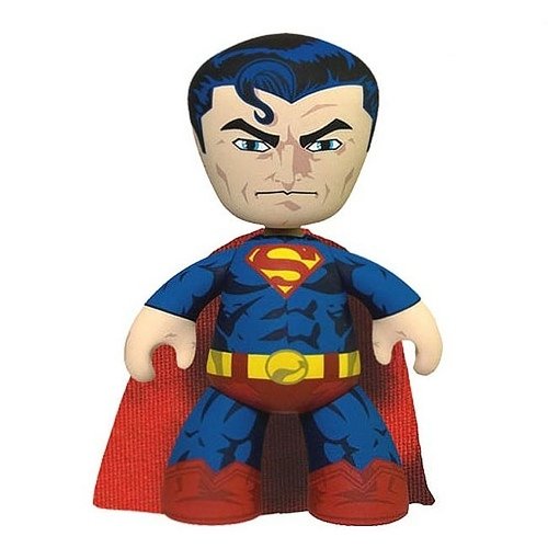 Superman figure by Dc Comics, produced by Mezco Toyz. Front view.