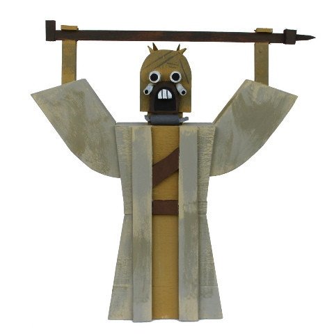 Tusken Raider figure by Amanda Visell, produced by Switcheroo. Front view.