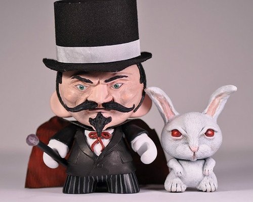 The Magician figure by David Kraig, produced by Kidrobot. Front view.