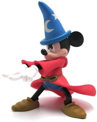 Mickey Mouse VCD - Fantasia figure by Disney, produced by Medicom Toy. Front view.