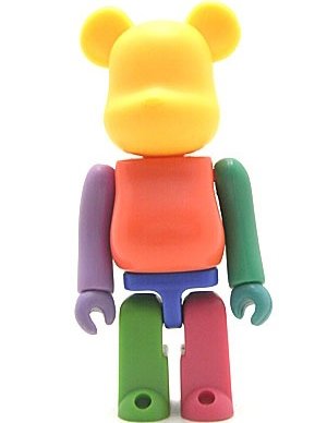 Rainbow Be@rbrick 100% - A figure by Eric So, produced by Medicom Toy. Front view.