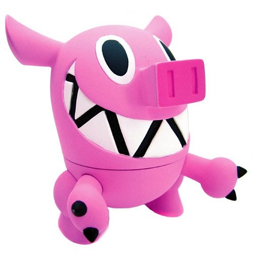 PeeGee - Pink figure by Touma, produced by Wonderwall. Front view.