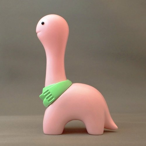 Wool - light pink w/ spring green muffler figure by Chima Group, produced by Chima Group. Front view.