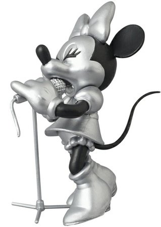 Black & Silver Minnie Mouse - Solo Version  UDF Special No. 166 figure by Disney X Roen, produced by Medicom Toy. Front view.