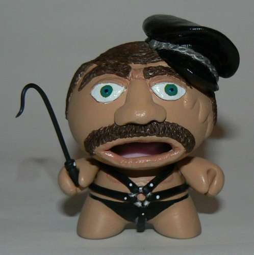 Jim-Jim the Leatherguy by Reet Neet (R3) figure by Reet Neet (R3), produced by Kidrobot. Front view.