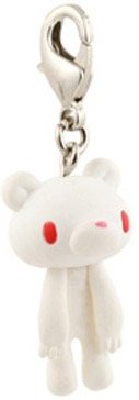 Gloomy Bear Zipper Pull (Albino) figure by Mori Chack, produced by Kidrobot. Front view.
