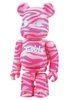 X-girl Be@rbrick 100% - Zebra Pink