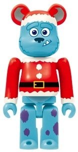 Sully Christmas Be@rbrick 100% figure by Disney X Pixar, produced by Medicom Toy. Front view.
