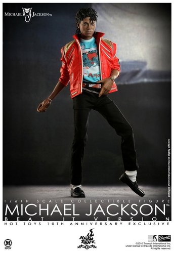 Michael Jackson Beat It figure by Jc. Hong, produced by Hot Toys. Front view.