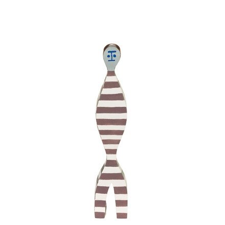 Wooden Doll No. 16 figure by Alexander Girard, produced by Vitra Design Museum. Front view.