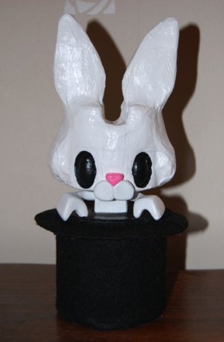 Rabbit In A Hat Lunartik Custom figure by Elissa_S. Front view.