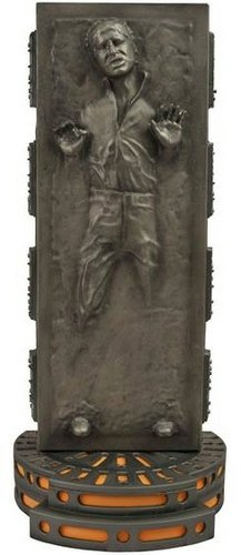 Han Solo in Carbonite Bank figure by Lucasfilm Ltd., produced by Diamond Select Toys. Front view.