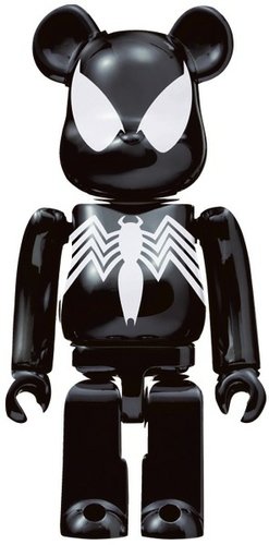 Venom Be@rbrick - 400%  figure by Marvel, produced by Medicom Toy. Front view.