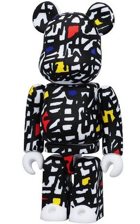Eric Haze - Artist Be@rbrick Series 21 figure by Eric Haze, produced by Medicom Toy. Front view.