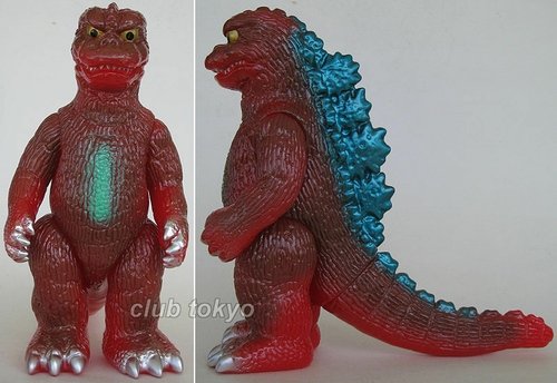 Godzilla 1973-75 (Megaro-Goji) Blue(Lottery Wonderfest) figure by Yuji Nishimura, produced by M1Go. Front view.