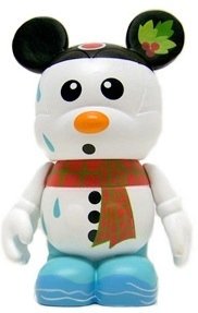 Melty the Snowman figure by Maria Clapsis, produced by Disney. Front view.