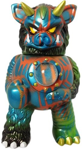 Party Ball (Orange) figure by Paul Kaiju. Front view.