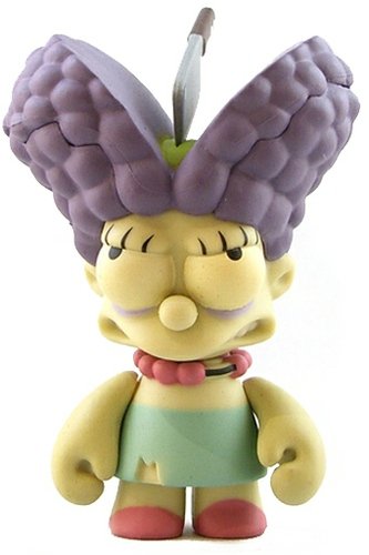 Zombie Marge figure by Matt Groening, produced by Kidrobot. Front view.