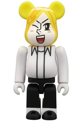 Line Be@rbrick 100% - James figure by Line, produced by Medicom Toy. Front view.