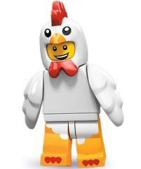 Chicken Suit Guy figure by Lego, produced by Lego. Front view.