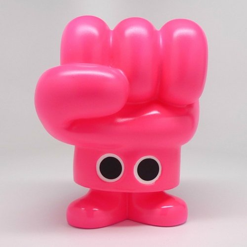 Mood Palmer - Neon Pink - Hand Painted figure by Superdeux, produced by Bigshot Toyworks. Front view.