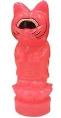Mini Fortune God - Pink figure by Mori Katsura, produced by Realxhead. Front view.