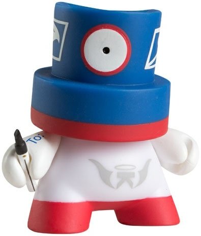 kaNO Fatcap figure by Kano, produced by Kidrobot. Front view.